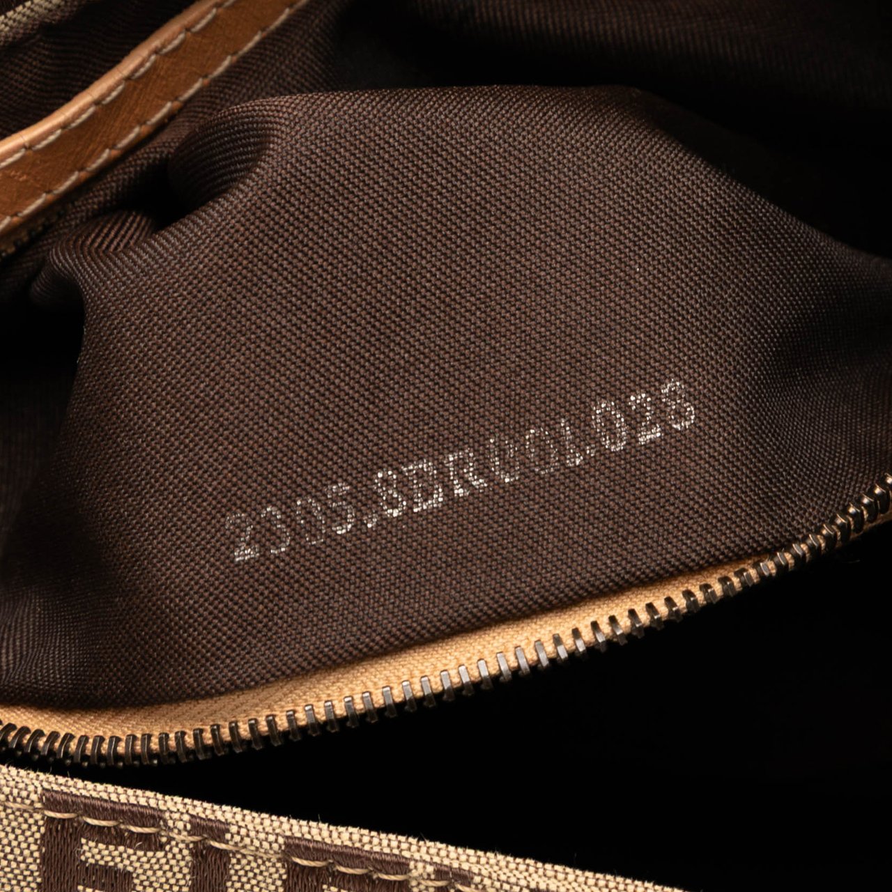 Fendi Zucchino Canvas Mamma Forever Bruin