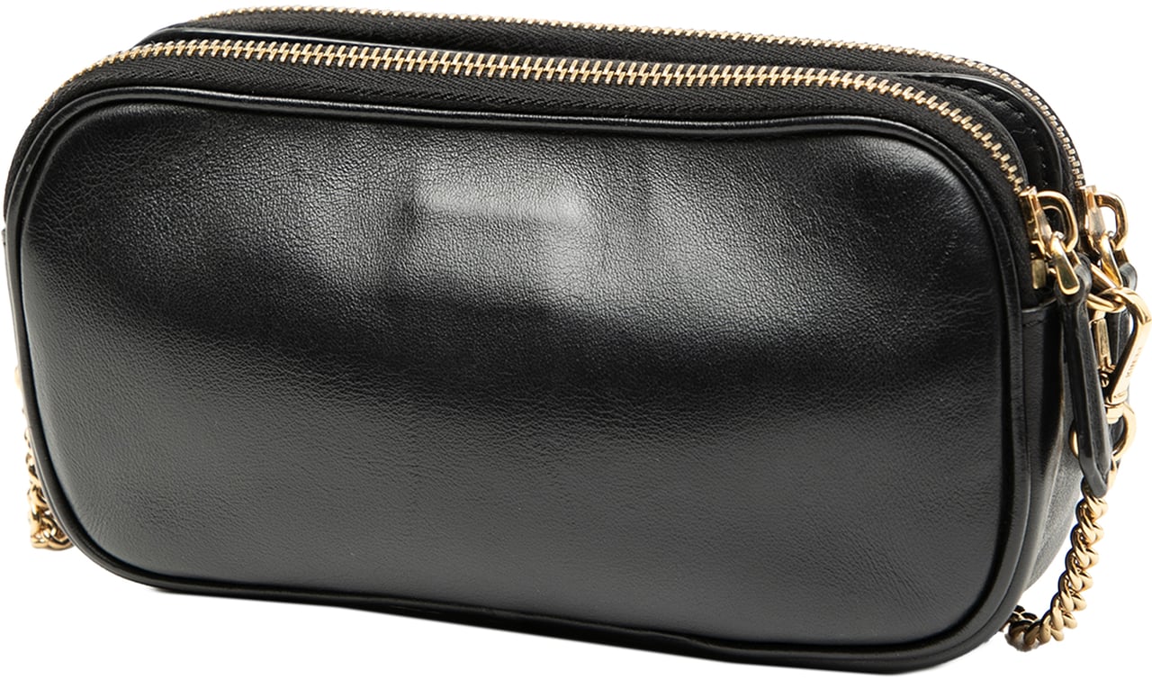 Fendi Leather Easy 2 Baguette Crossbody Zwart