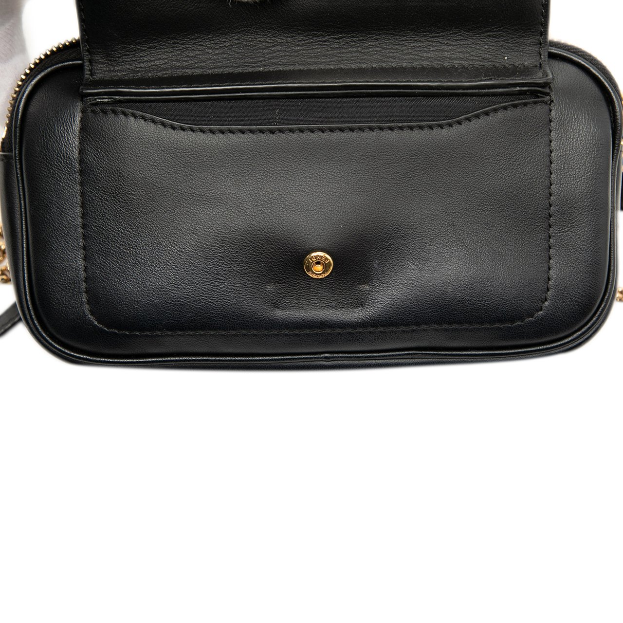 Fendi Leather Easy 2 Baguette Crossbody Zwart