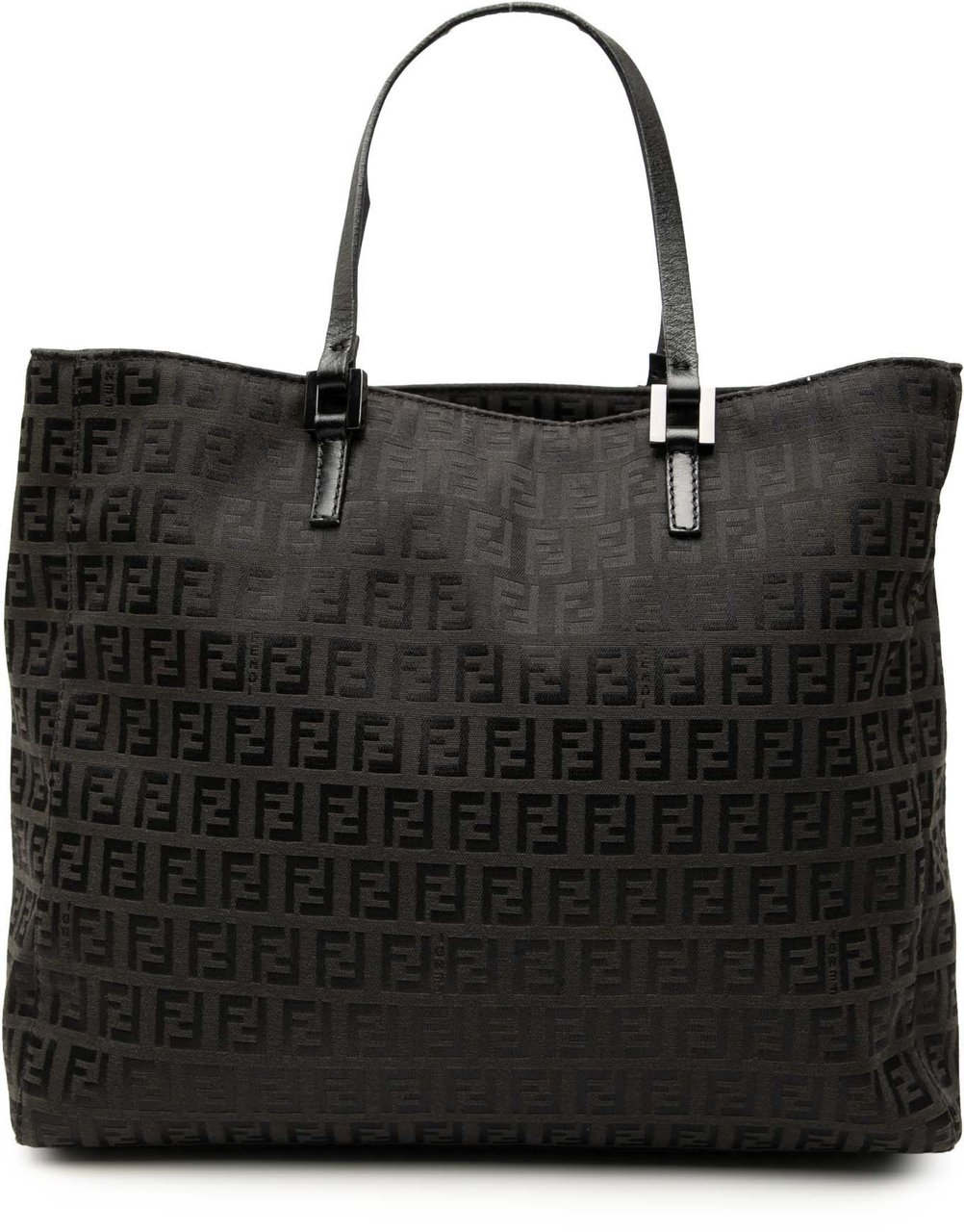 Fendi Zucchino Canvas Tote Zwart