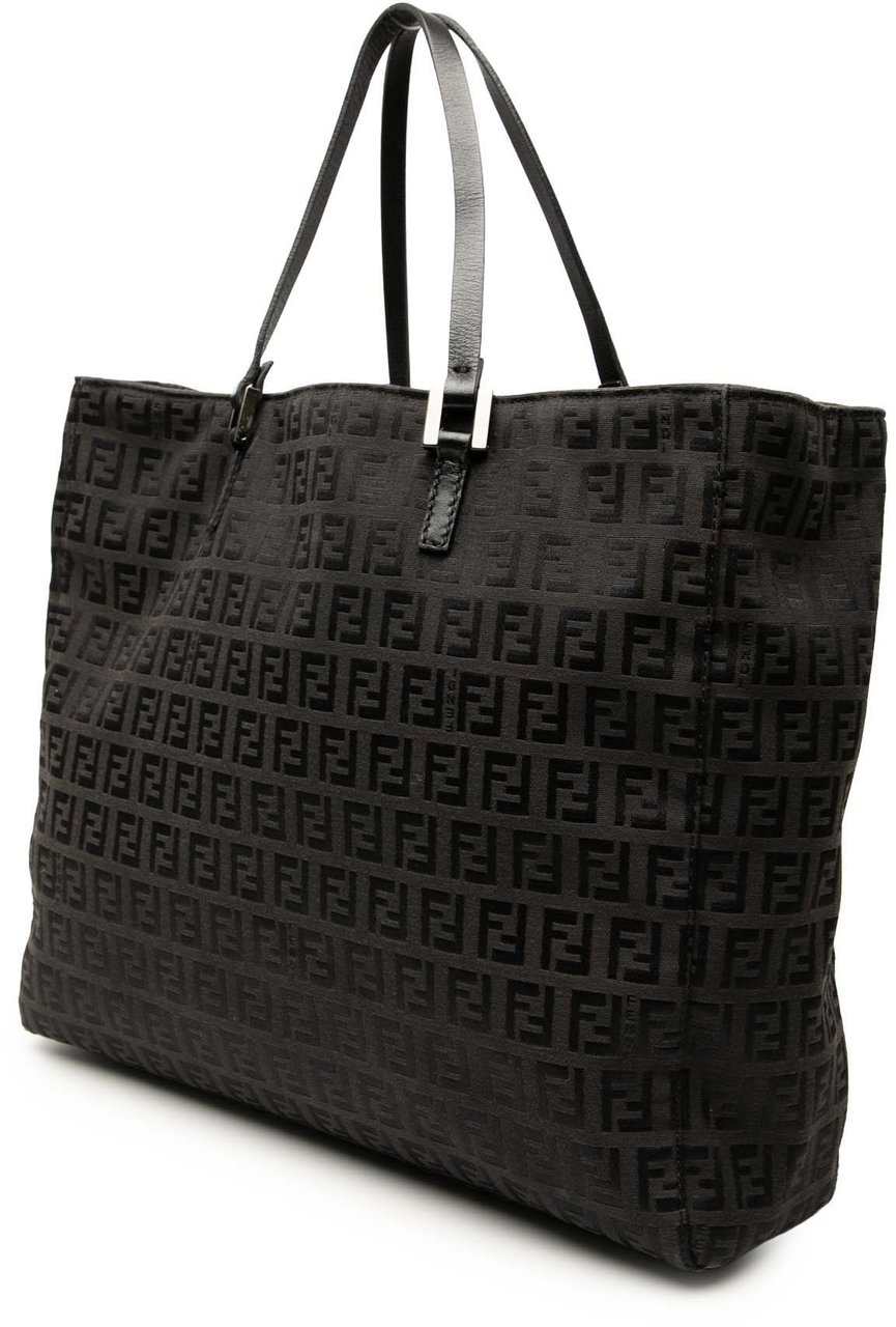 Fendi Zucchino Canvas Tote Zwart