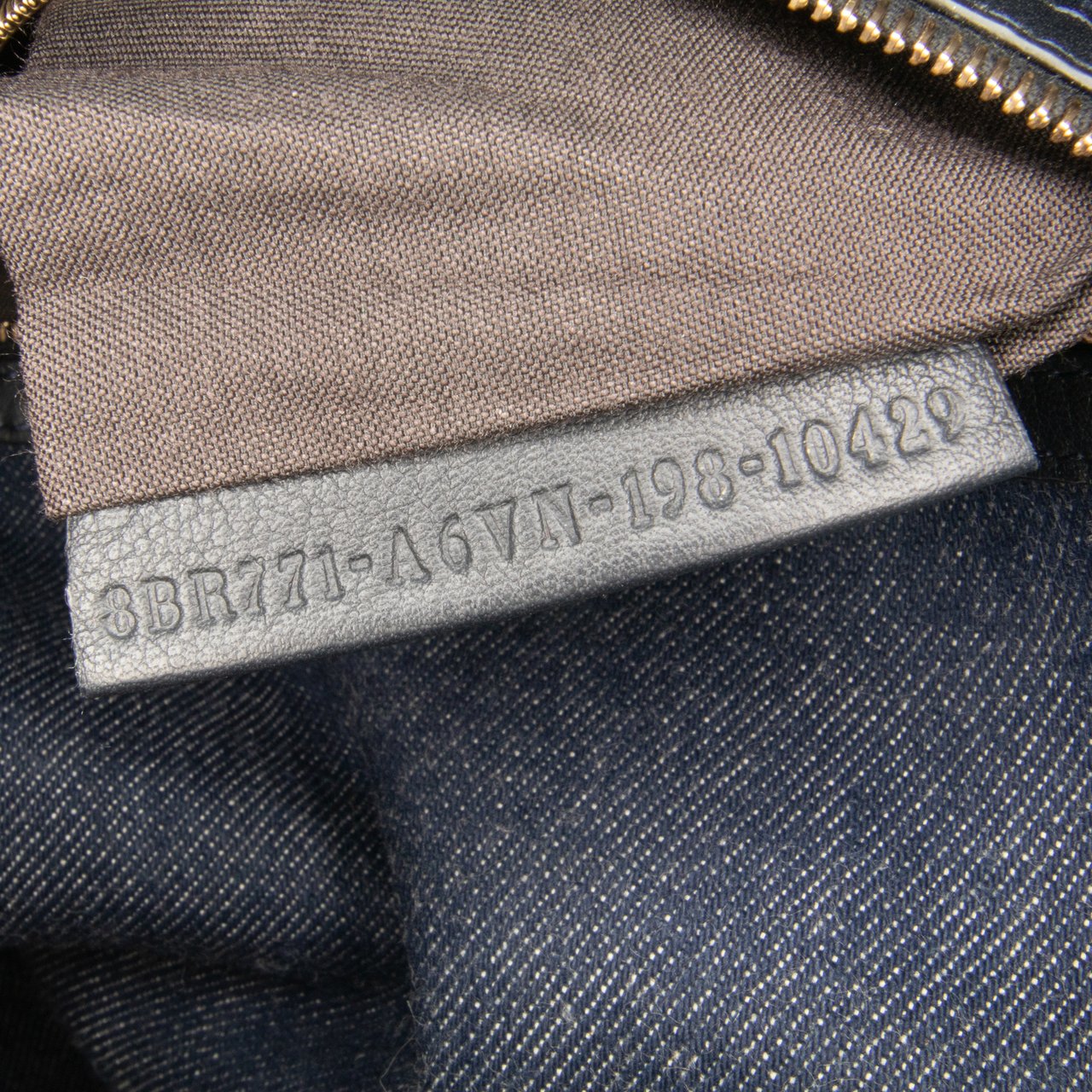 Fendi Large Denim Baguette Satchel Blauw