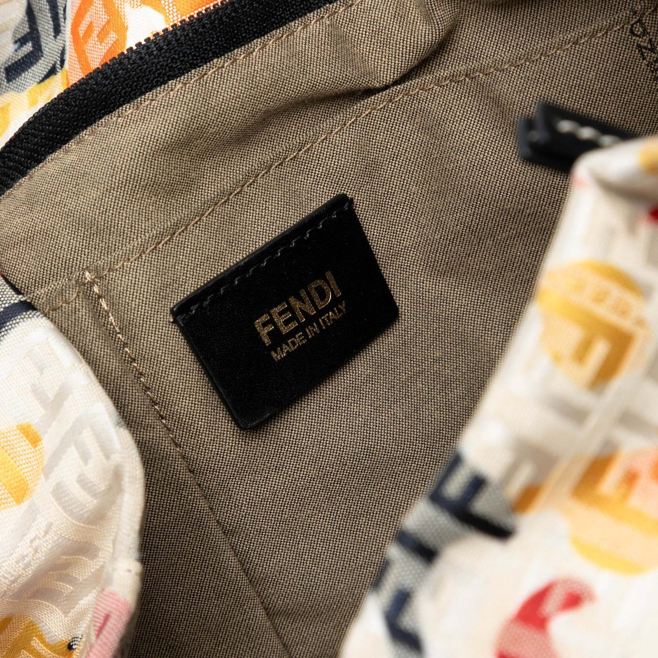 Fendi Zucchino Canvas Floral Forever Tote Grijs
