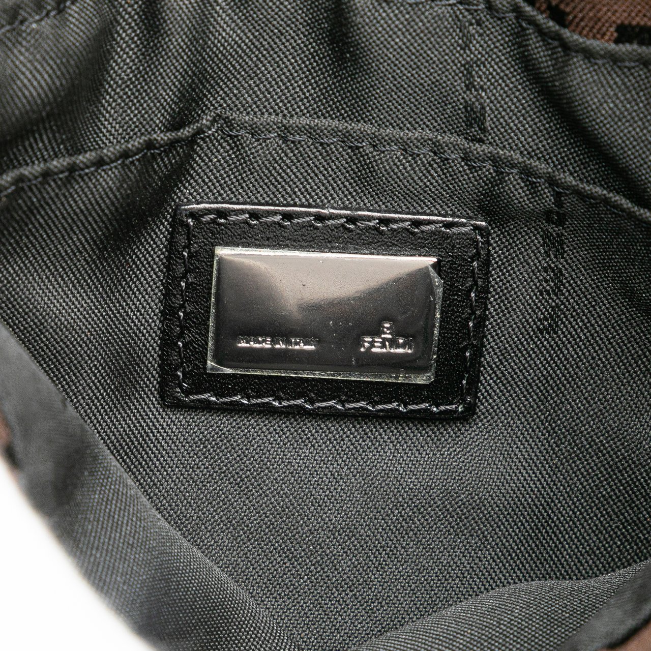 Fendi Zucchino Canvas Crossbody Bruin