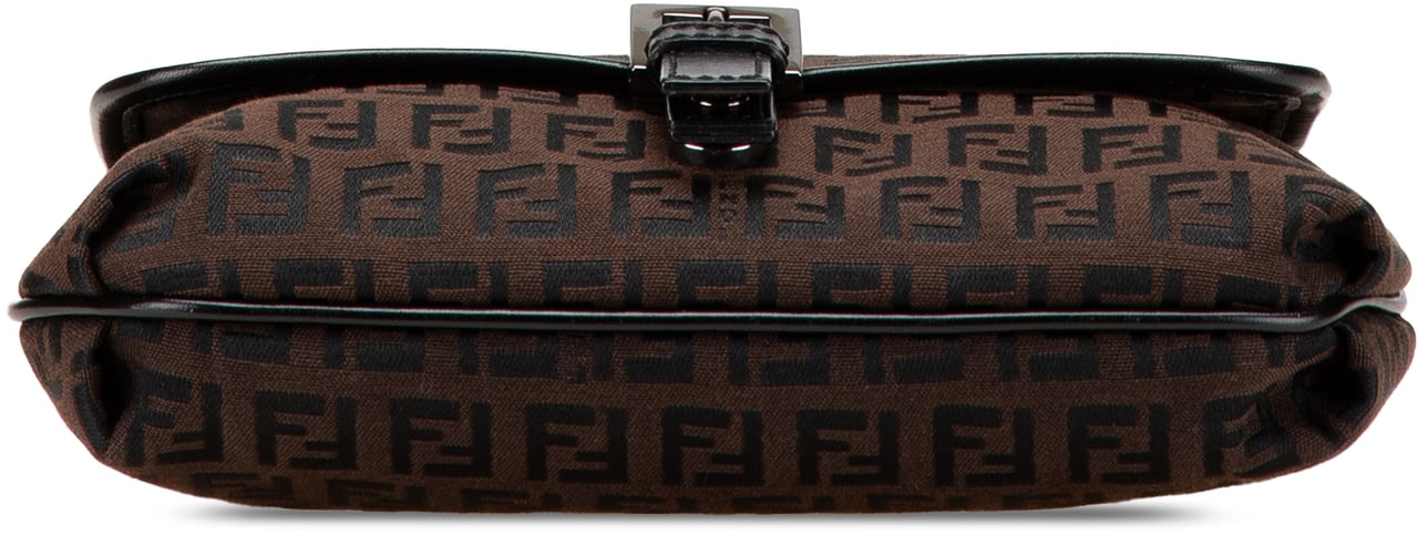 Fendi Zucchino Canvas Crossbody Bruin