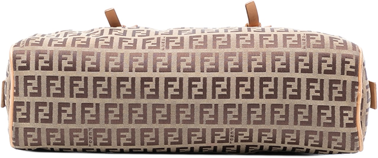 Fendi Zucchino Canvas Handbag Bruin