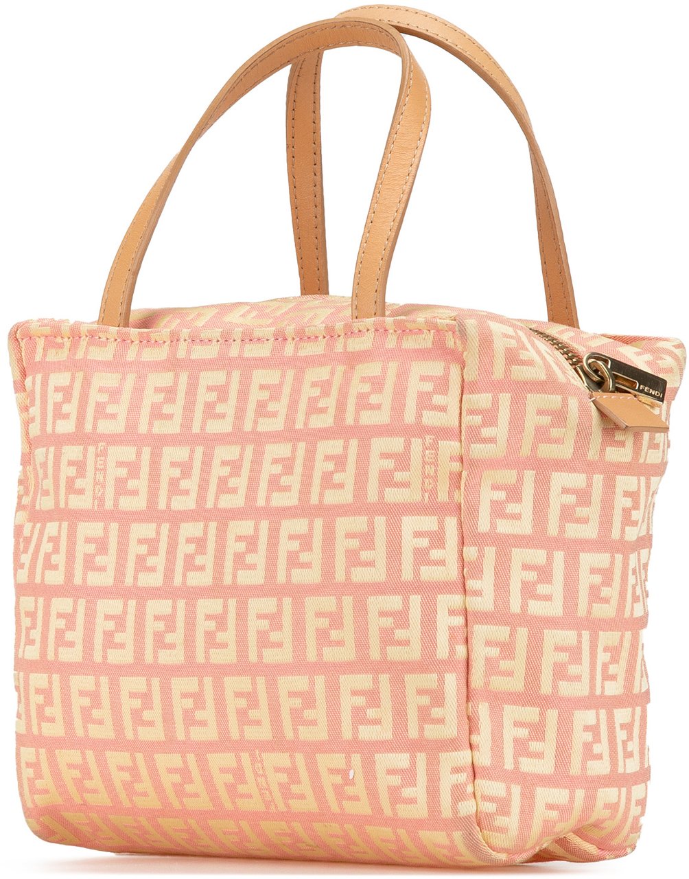 Fendi Mini Zucchino Canvas Handbag Roze