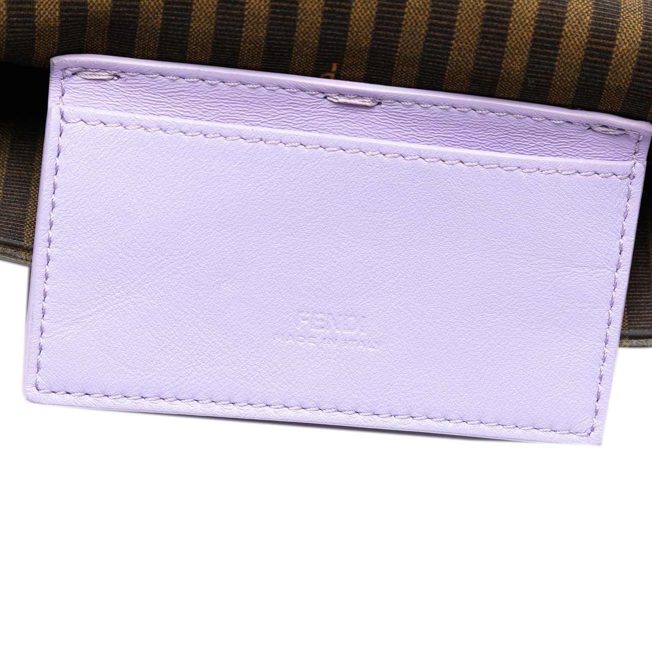 Fendi Satin Baguette Phone Pouch Satchel Paars