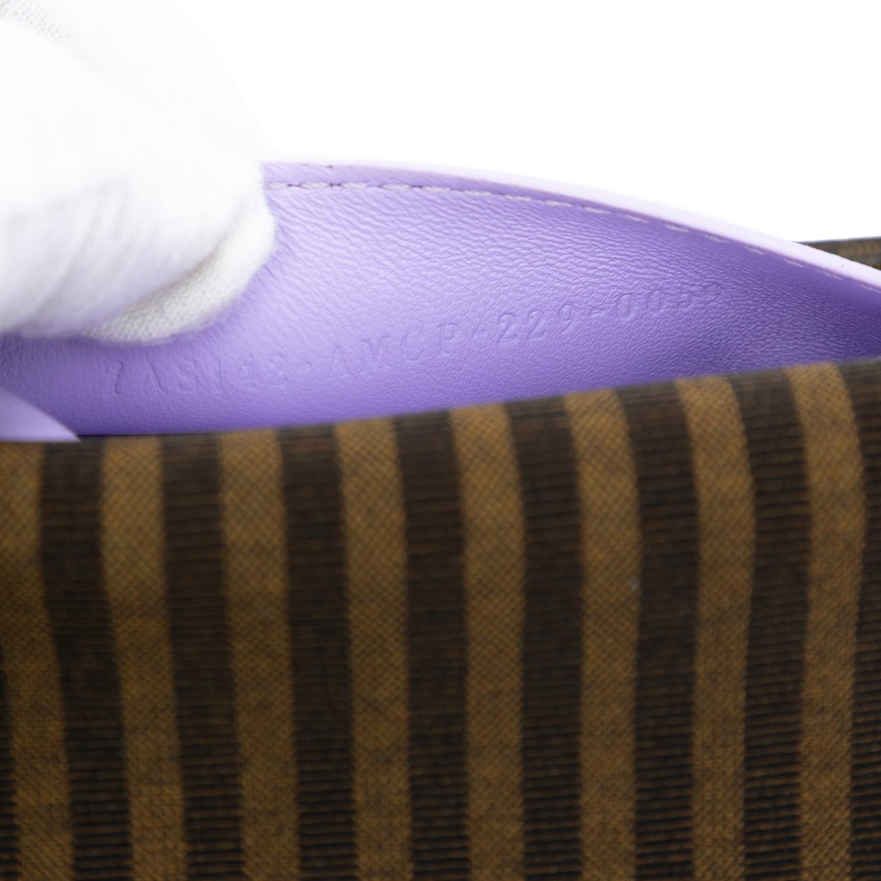 Fendi Satin Baguette Phone Pouch Satchel Paars