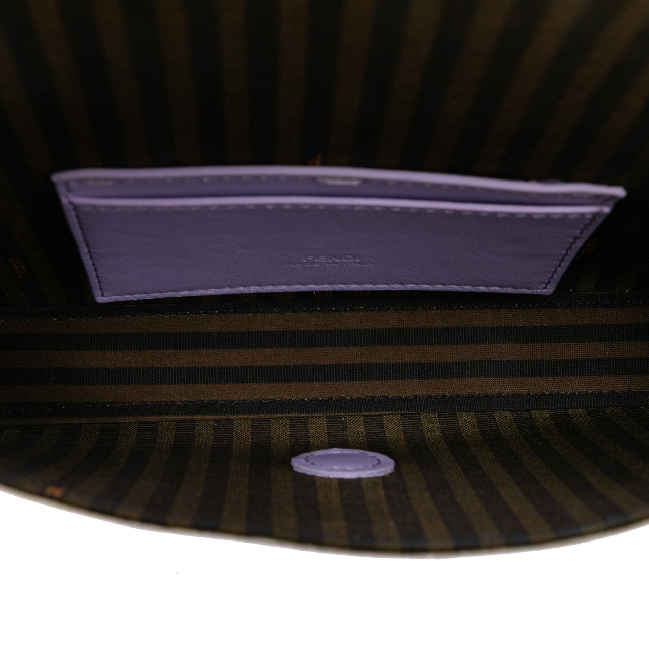 Fendi Satin Baguette Phone Pouch Satchel Paars