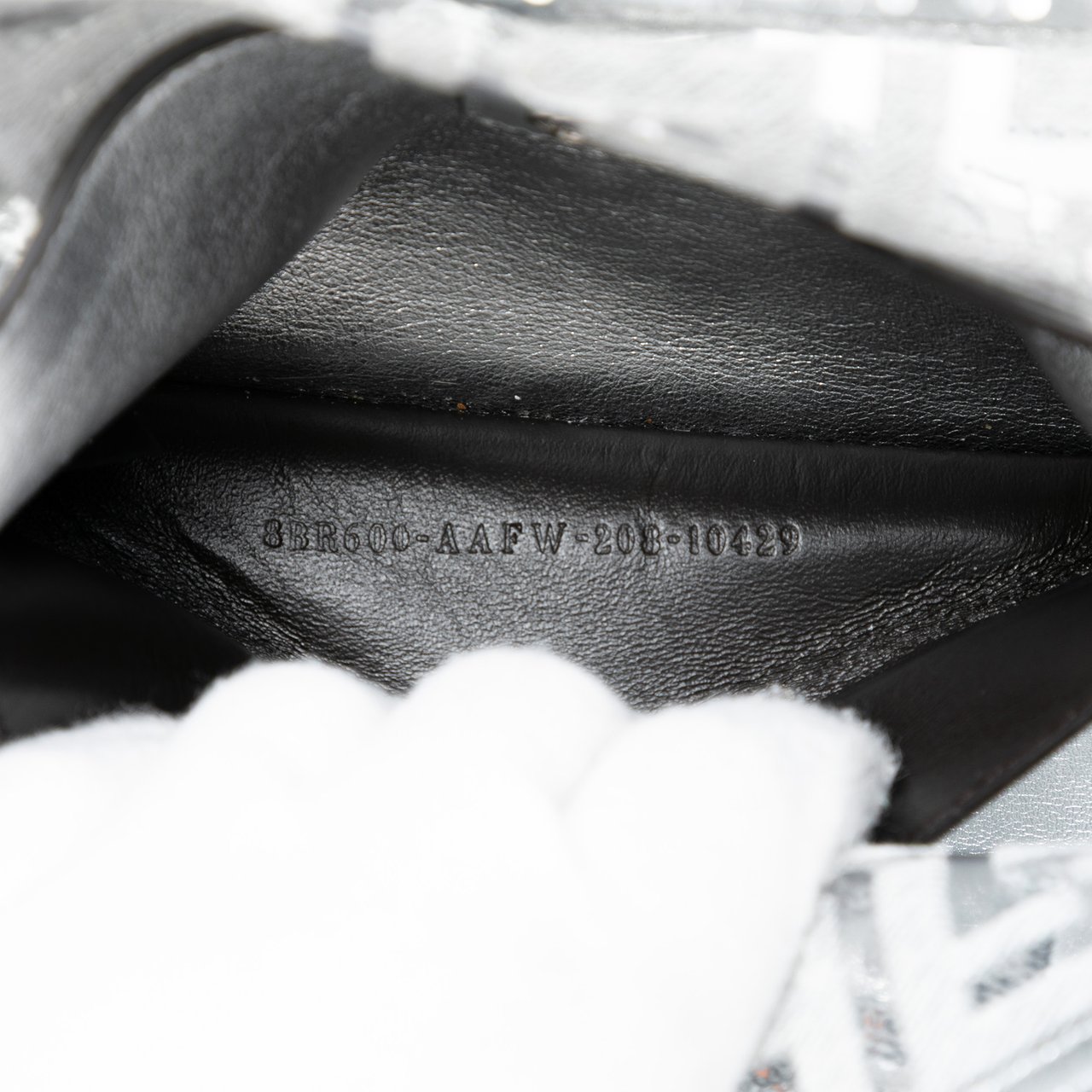 Fendi Nicki Minaj Medium Sequined PVC FF 1974 Baguette Satchel Zilver