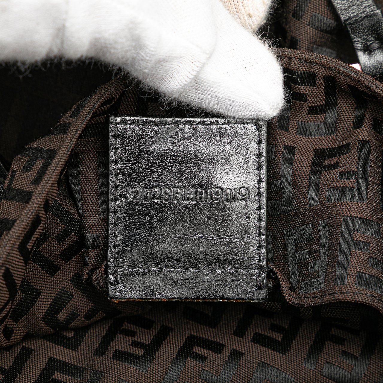 Fendi Zucchino Canvas Tote Bruin