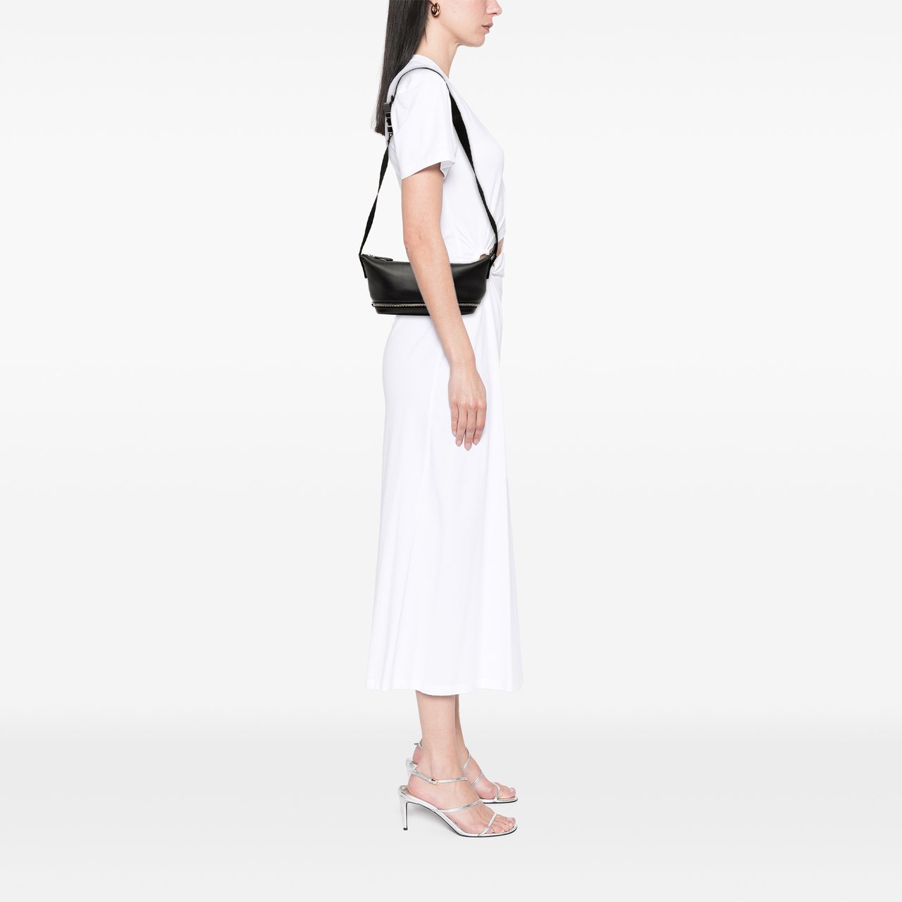 Fendi Sarah Coleman Leather Fisheye Belt Bag Zwart