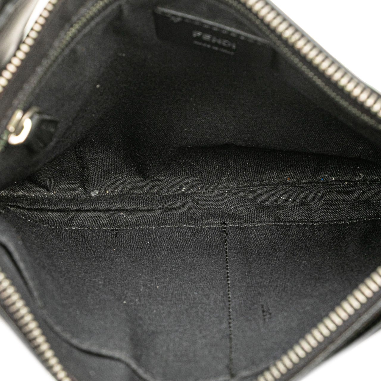 Fendi FF Embossed Leather 1974 Crossbody Bruin