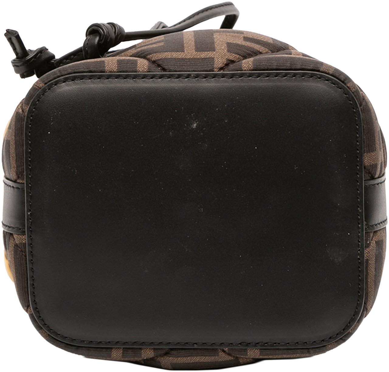 Fendi Mini Quilted Silk FF 1974 Mon Tresor Bucket Bag Bruin