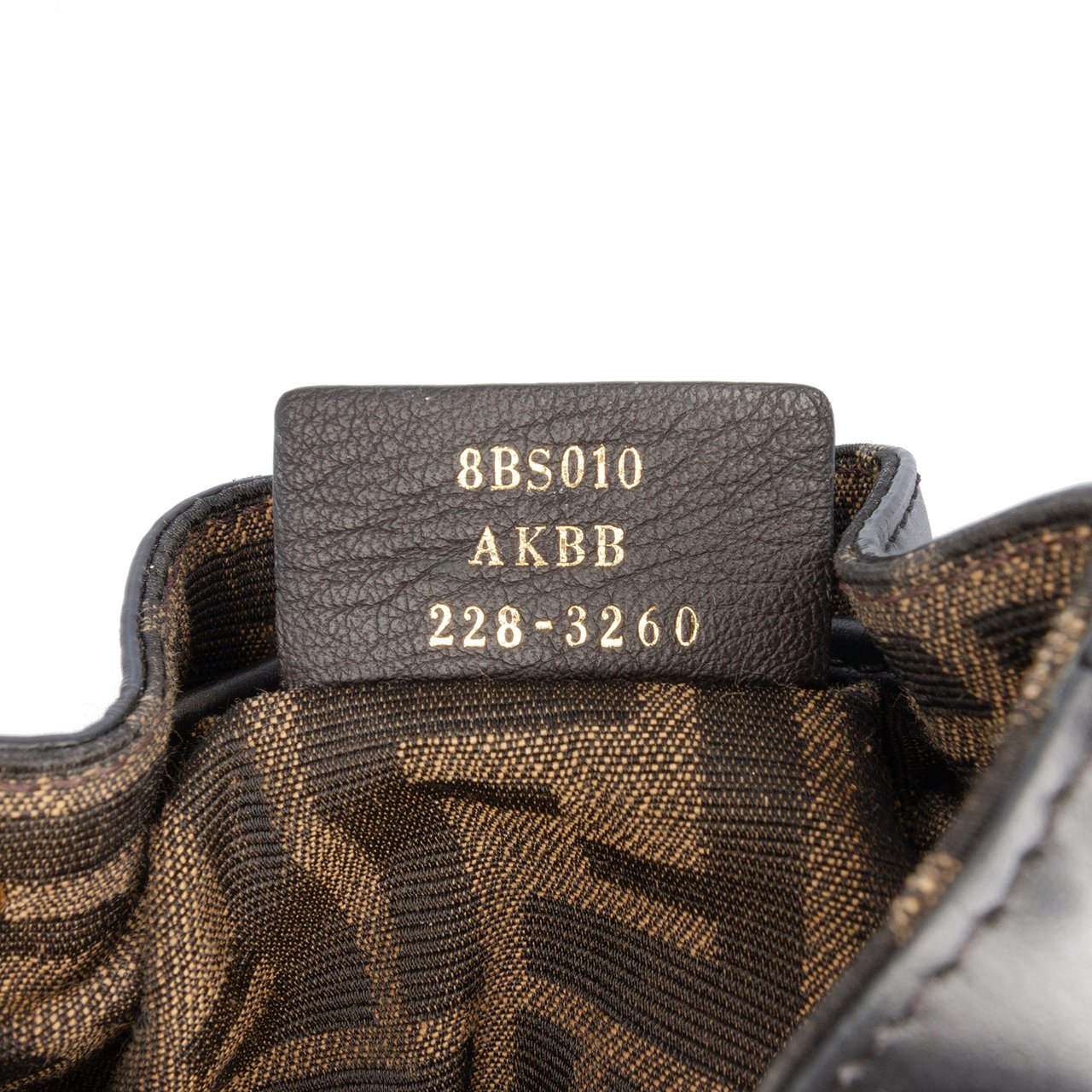 Fendi Mini Quilted Silk FF 1974 Mon Tresor Bucket Bag Bruin