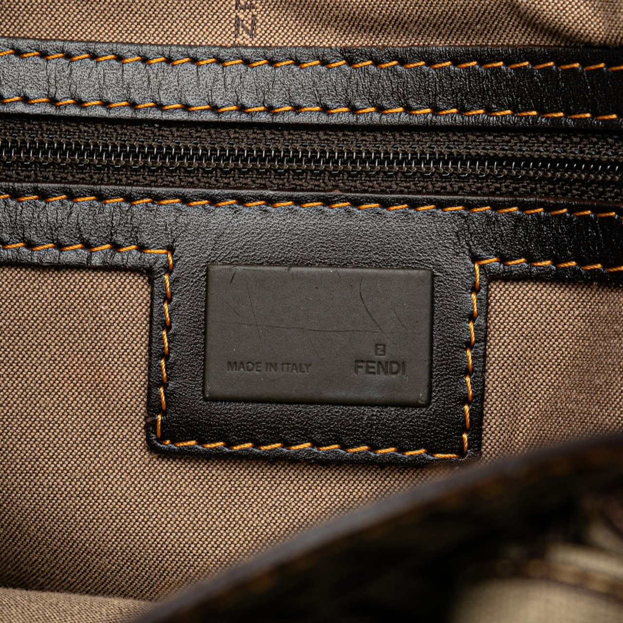 Fendi Zucchino Nylon and Spalmati Grande Pillow Tote Bruin