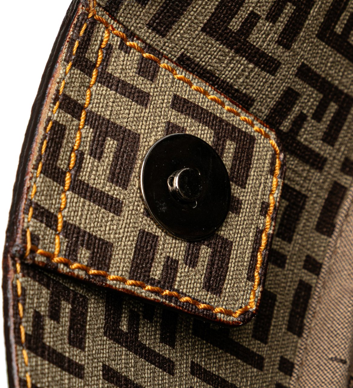 Fendi Zucchino Nylon and Spalmati Grande Pillow Tote Bruin