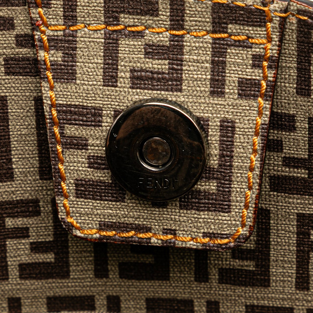 Fendi Zucchino Nylon and Spalmati Grande Pillow Tote Bruin