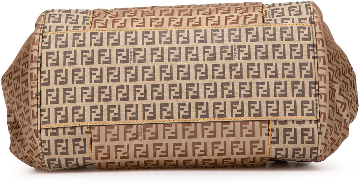 Fendi Zucchino Nylon and Spalmati Grande Pillow Tote Bruin