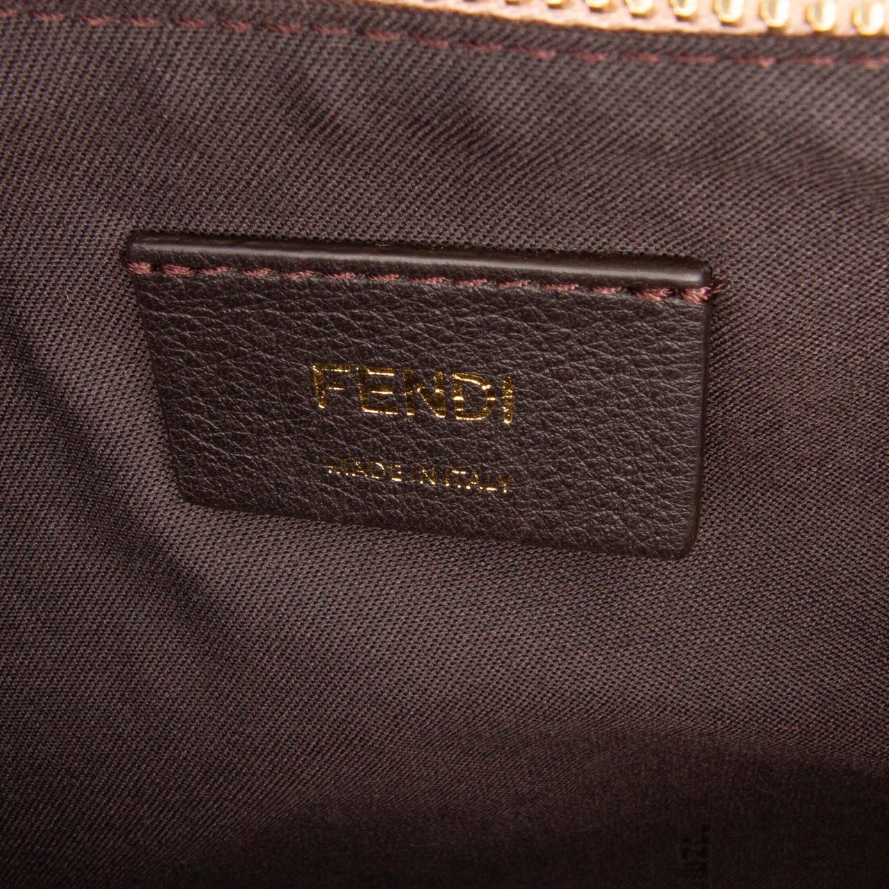Fendi Small Leather Fendigraphy Hobo Bruin