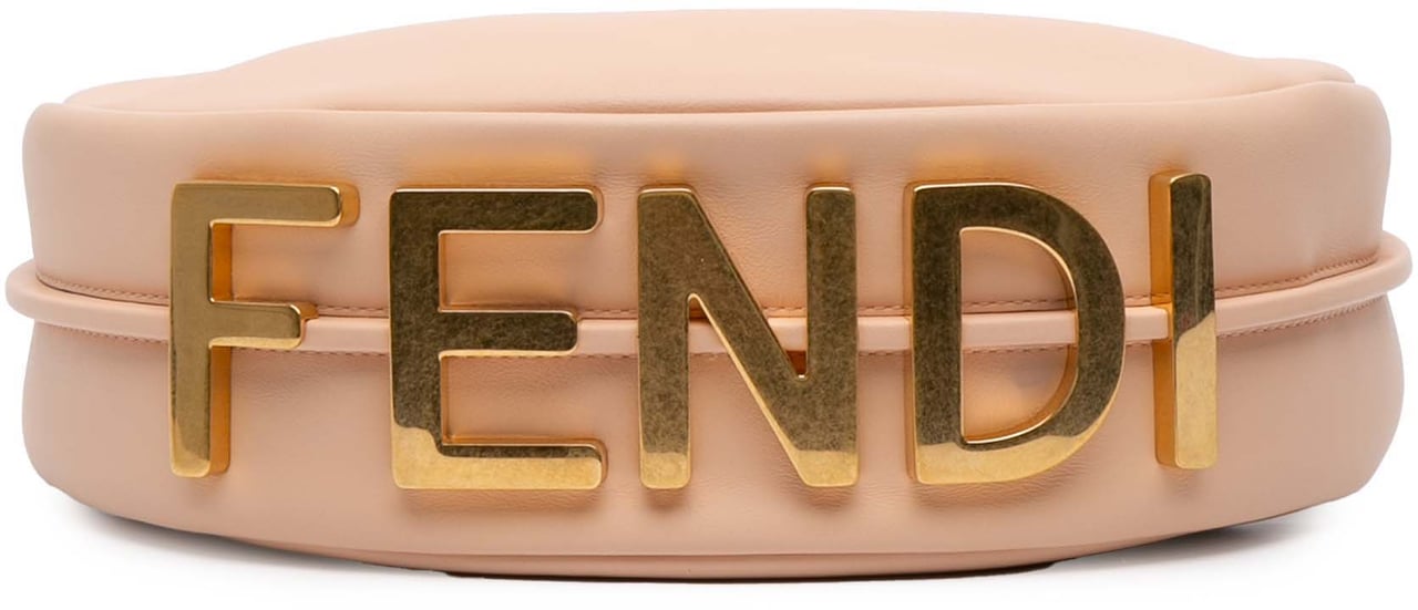 Fendi Small Leather Fendigraphy Hobo Bruin