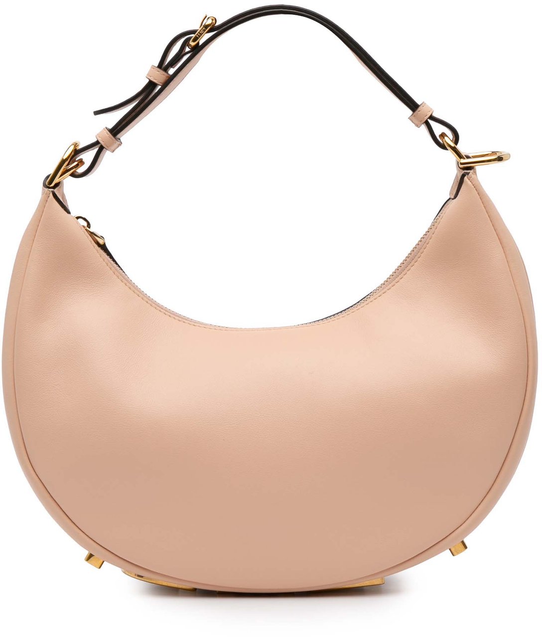 Fendi Small Leather Fendigraphy Hobo Bruin