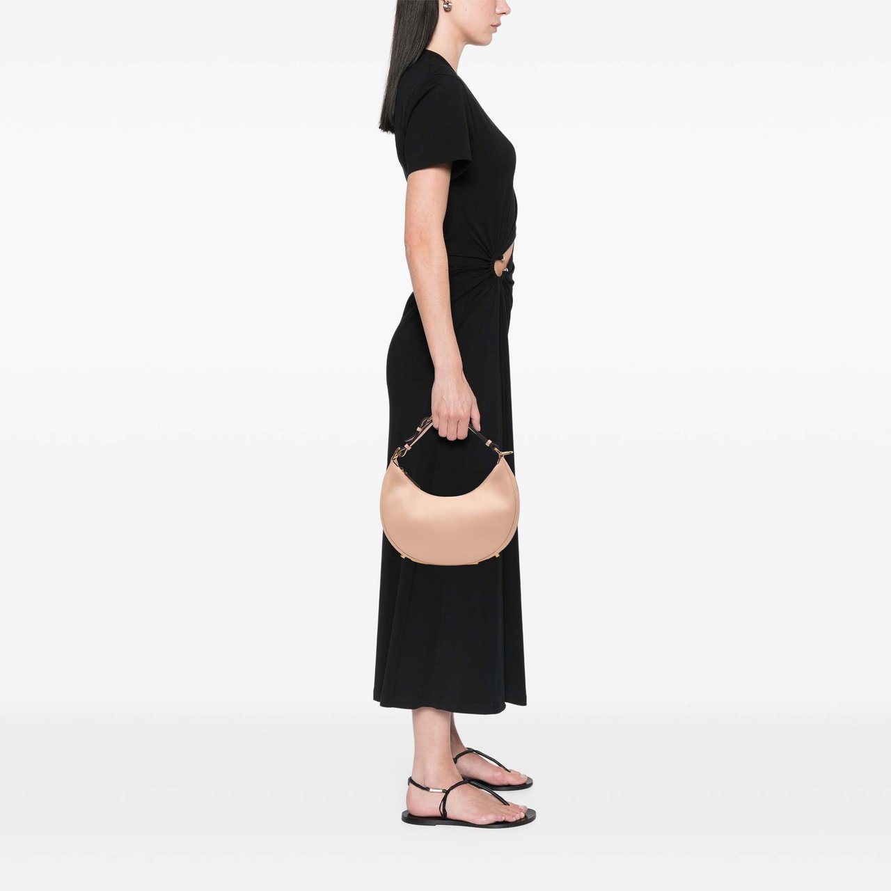 Fendi Small Leather Fendigraphy Hobo Bruin