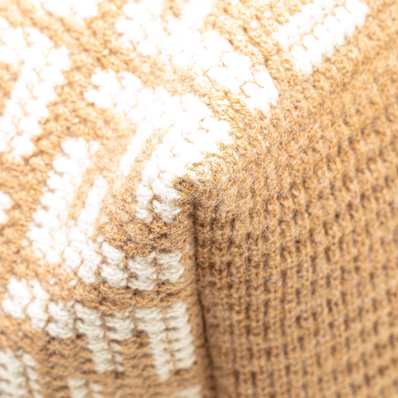 Fendi Large Zucca Cashmere Shopper Tote Bruin