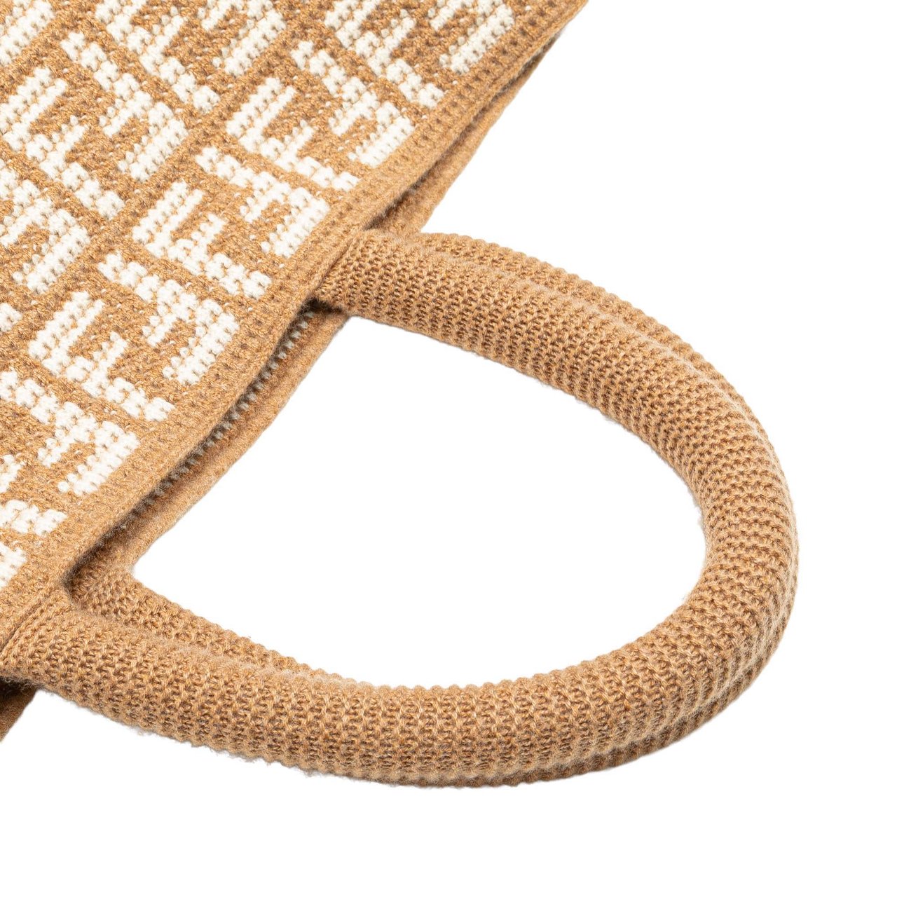Fendi Large Zucca Cashmere Shopper Tote Bruin