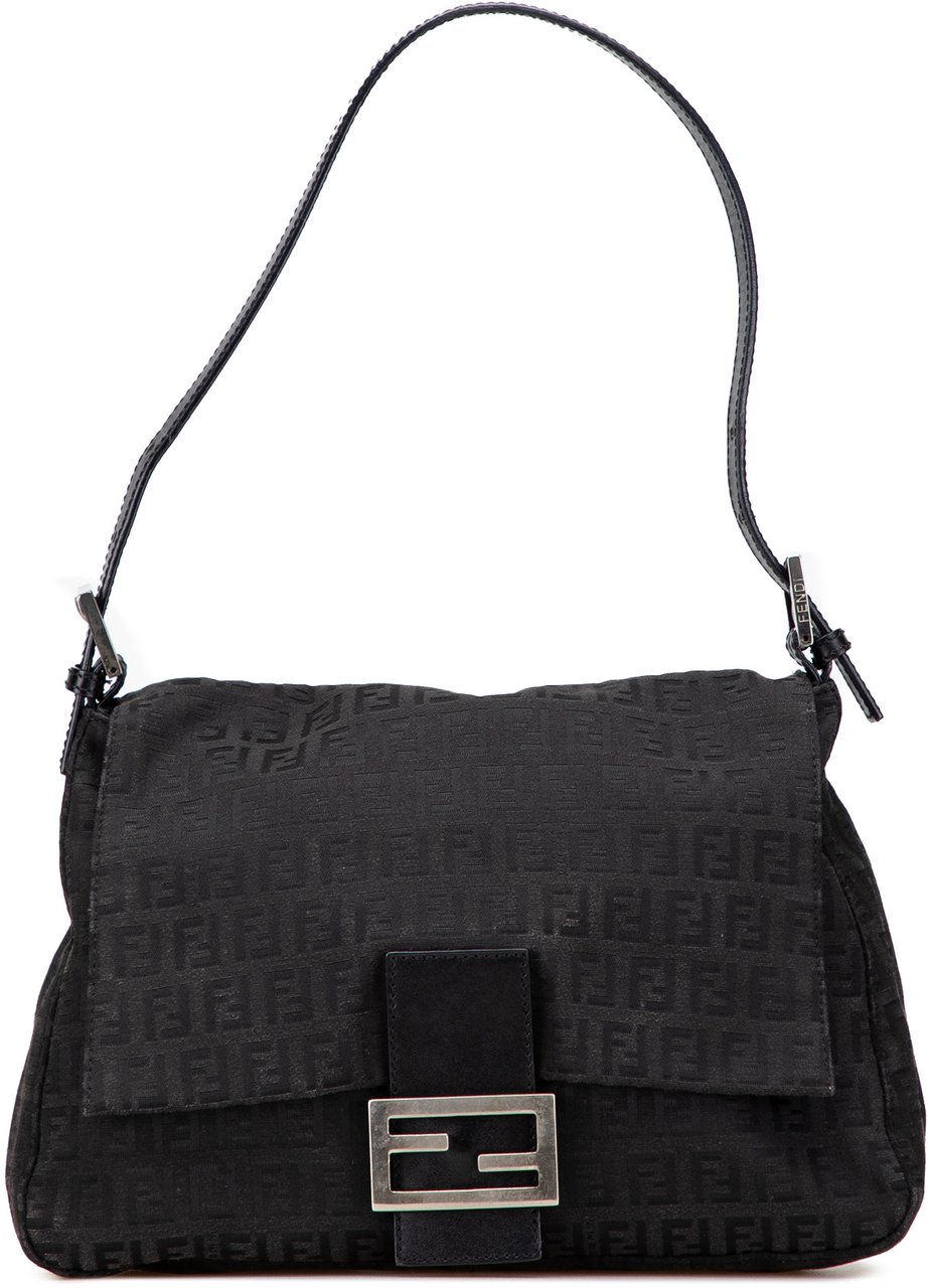 Fendi Zucchino Canvas Mamma Forever Zwart