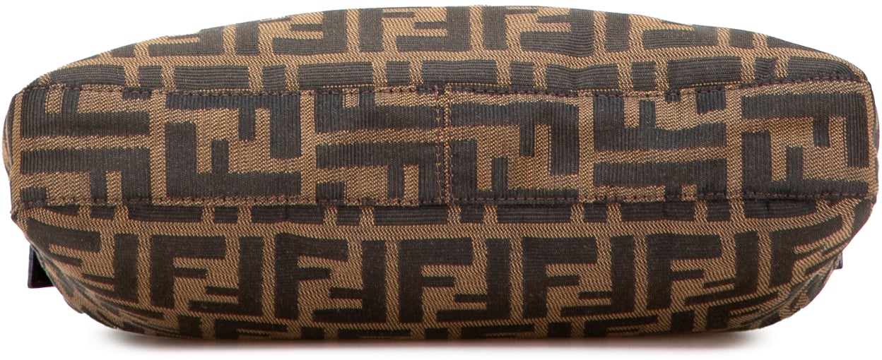 Fendi Zucca Canvas Shoulder Bag Bruin