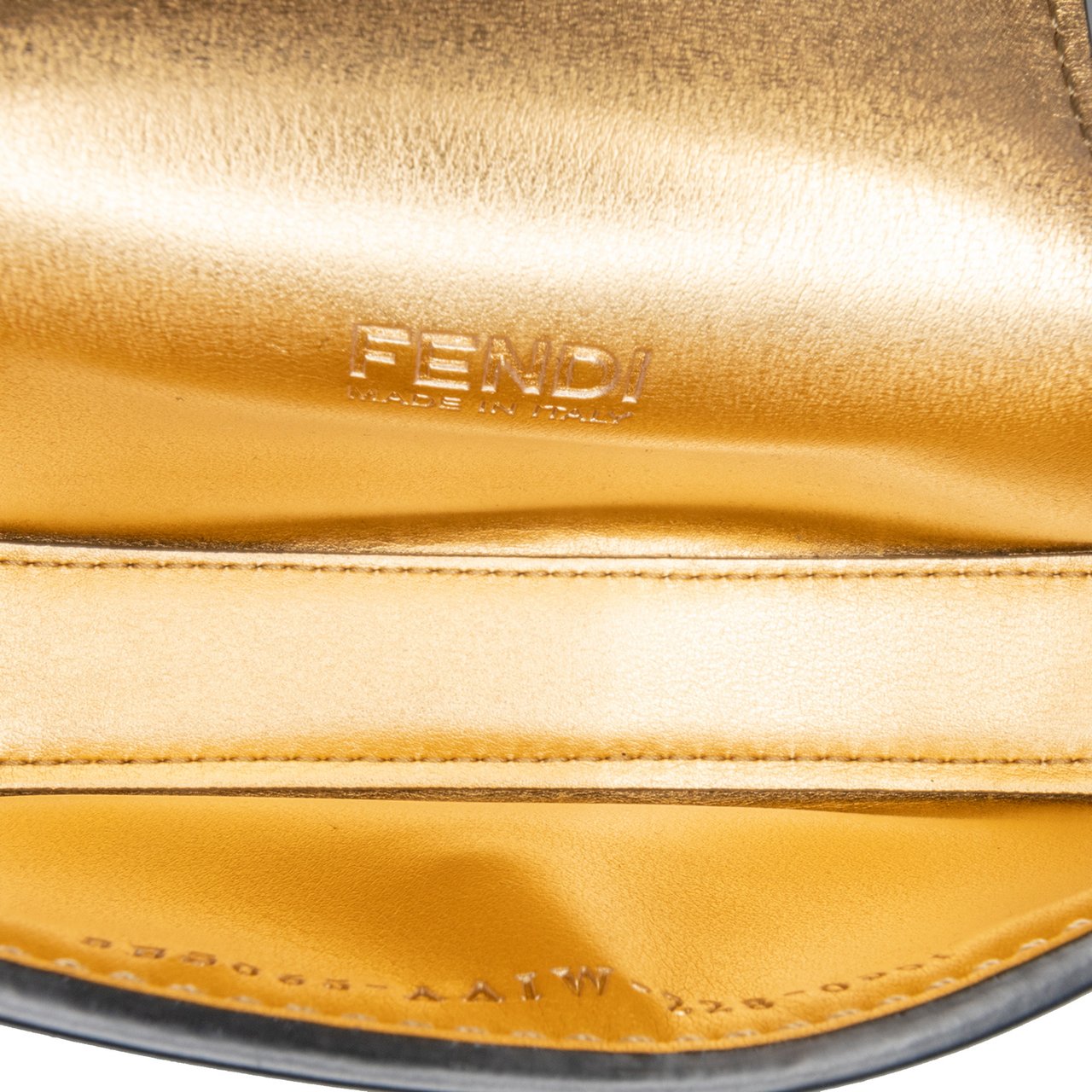 Fendi Mini Leather Cookie Hobo Zwart