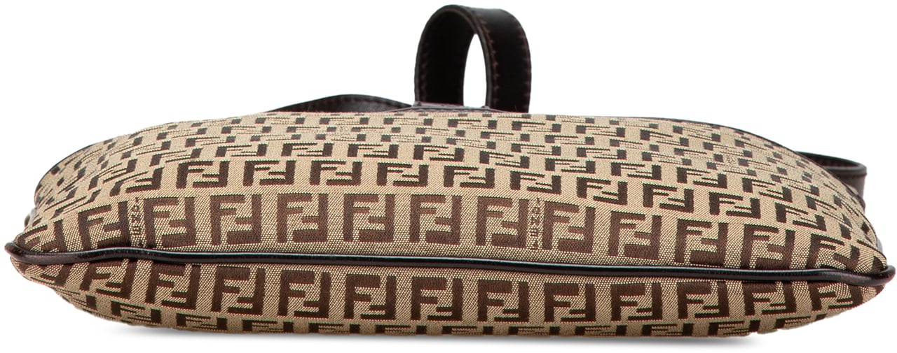 Fendi Zucchino Canvas Crossbody Bruin