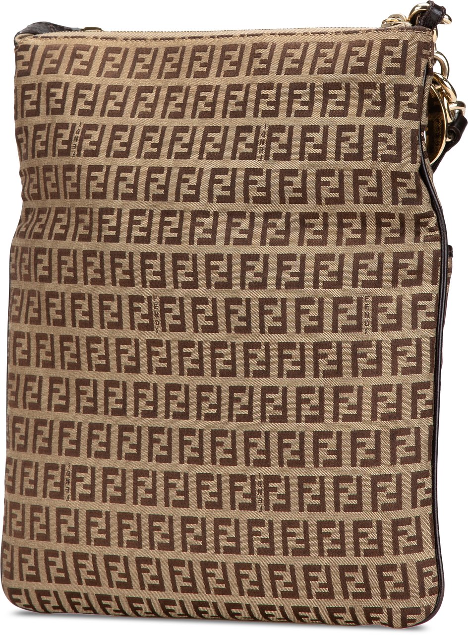 Fendi Zucchino Canvas Crossbody Bruin