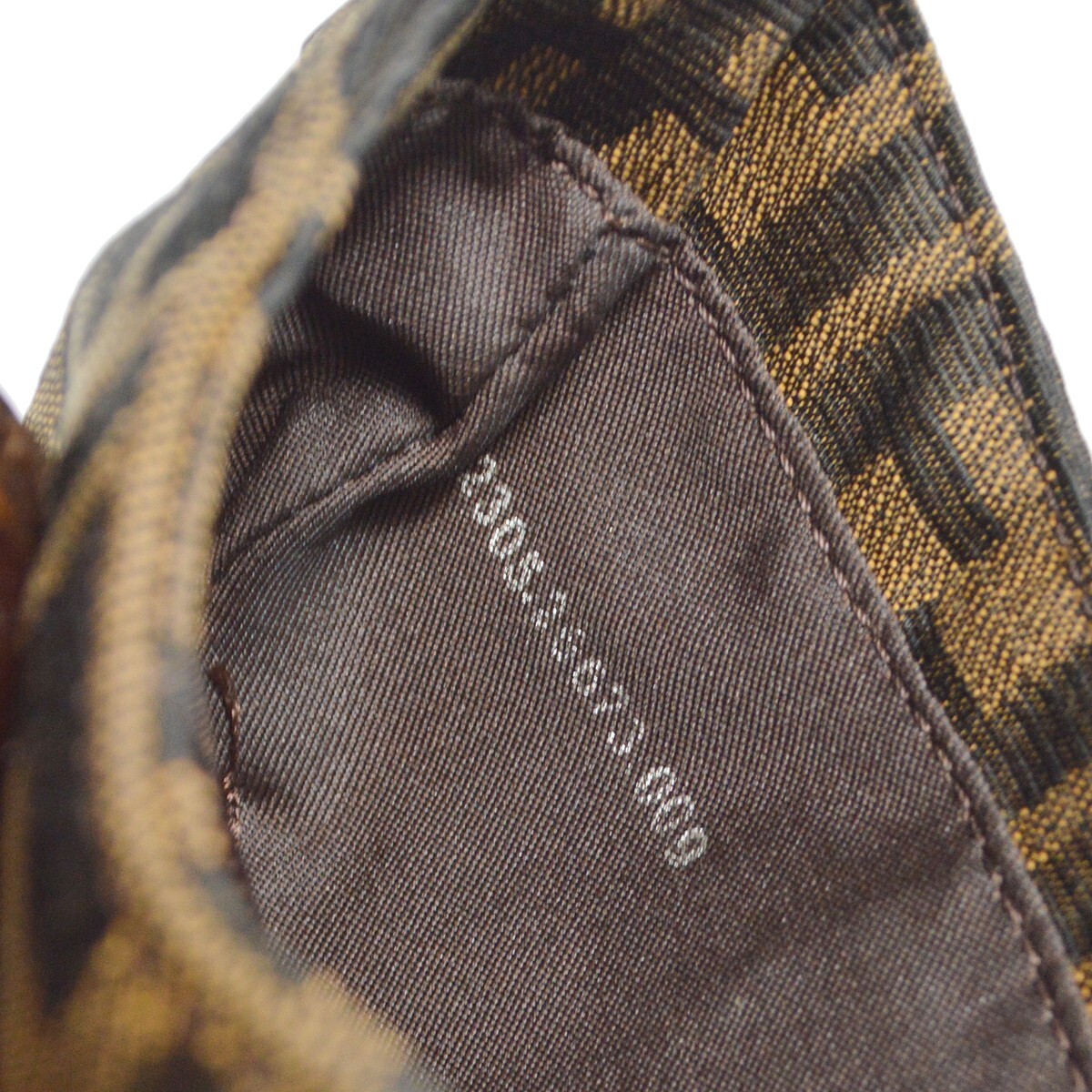 Fendi Fendi Vintage Croissant Bag Zucca Canvas Mini Bruin