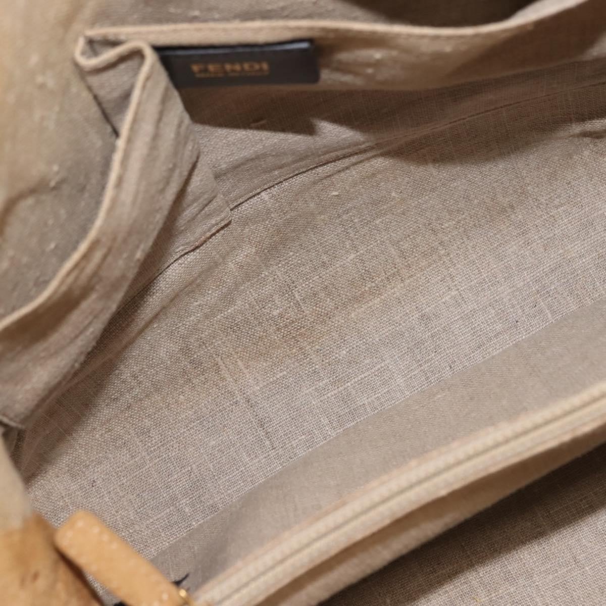 Fendi Fendi Pequin 2Bag Canvas and Leather Beige