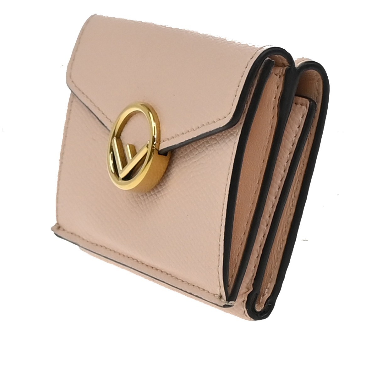 Fendi Fendi F is Fendi Trifold Wallet Leather Micro Roze