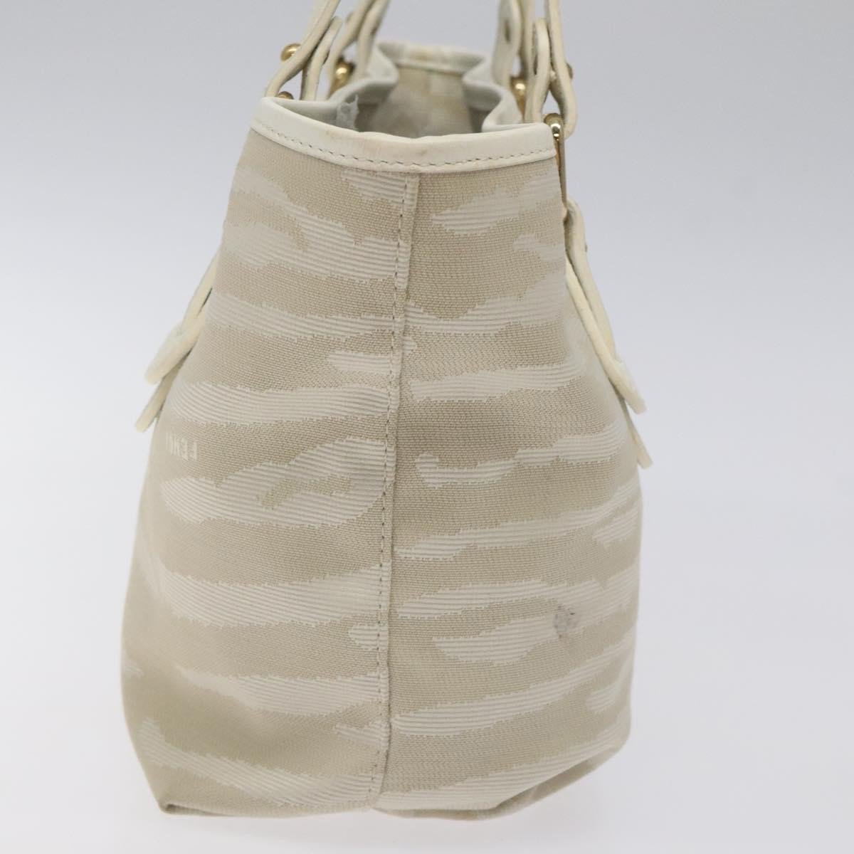 Fendi Fendi Vintage Tiger Tote Canvas Medium Wit