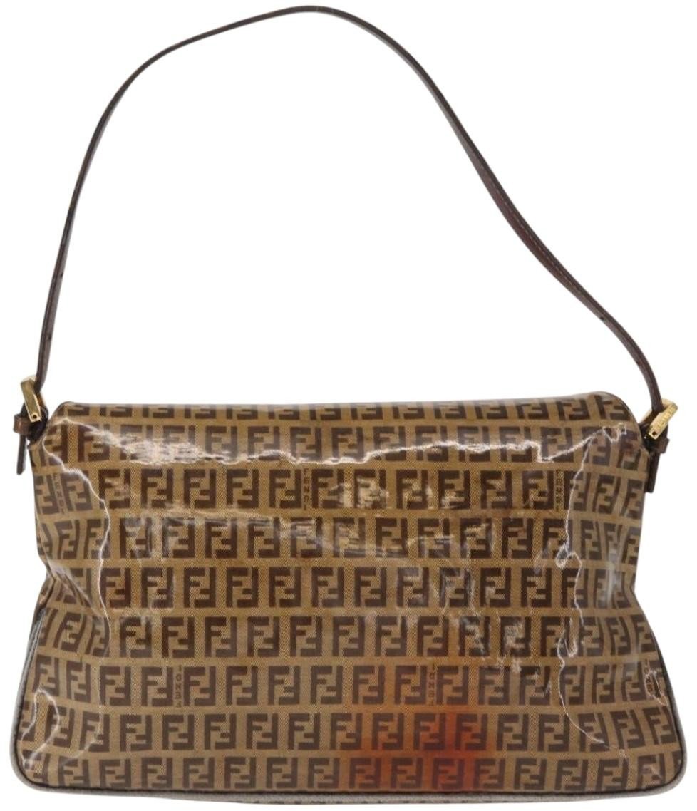 Fendi Mamma baguette Cuir verni Bruin