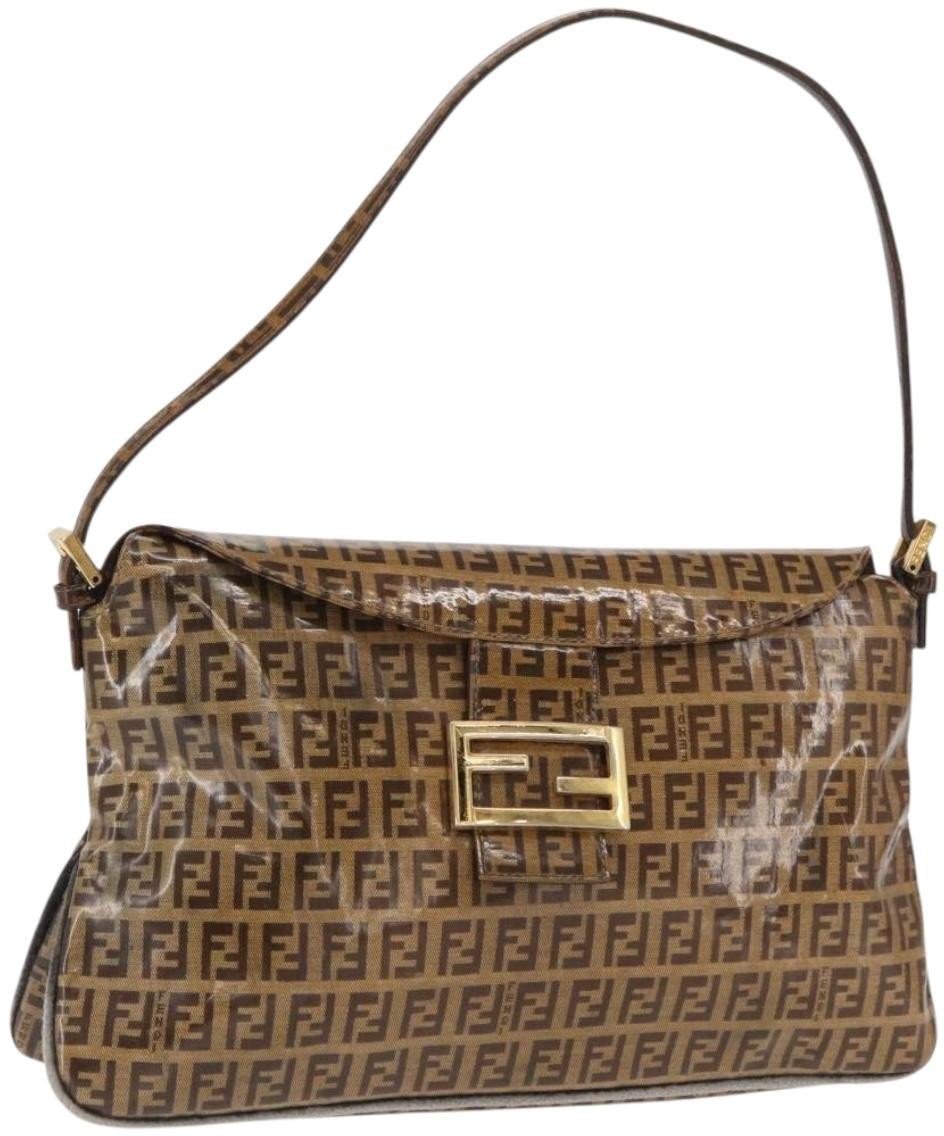 Fendi Mamma baguette Cuir verni Bruin