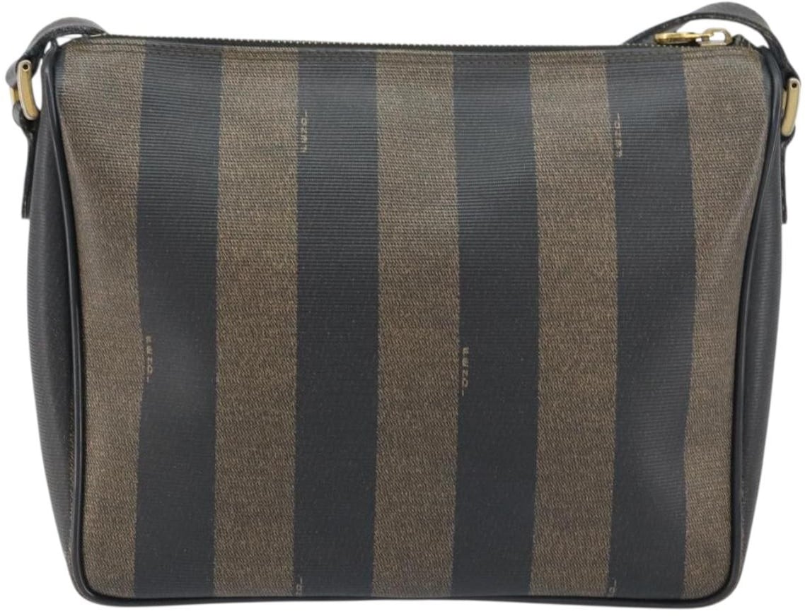 Fendi Fendi Vintage Pequin Shoulder bag Pequin Bruin