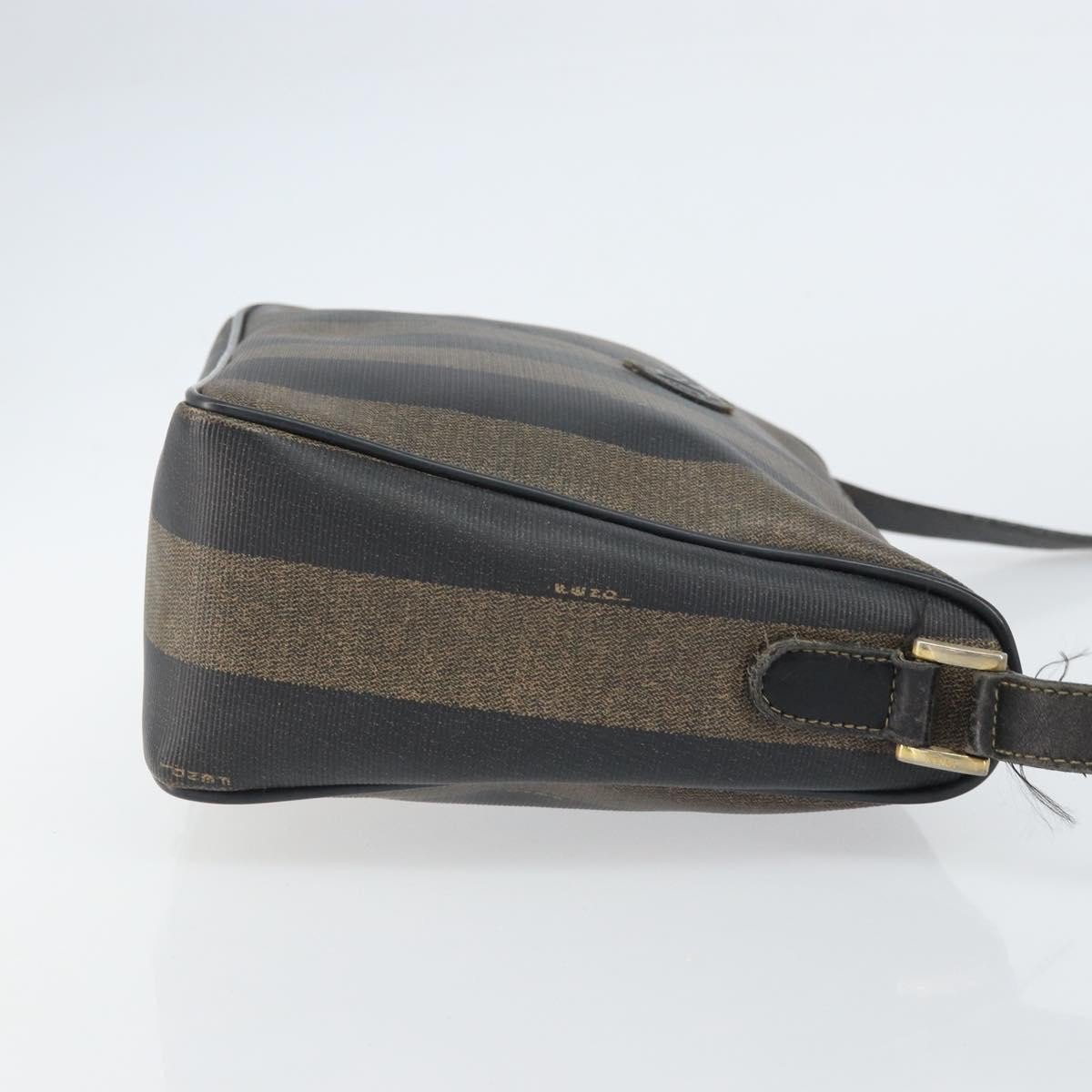 Fendi Fendi Vintage Pequin Shoulder bag Pequin Bruin