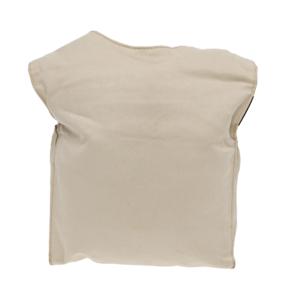 Fendi Fendi Vintage Double Pocket Zip Shoulder Bag Canvas Beige