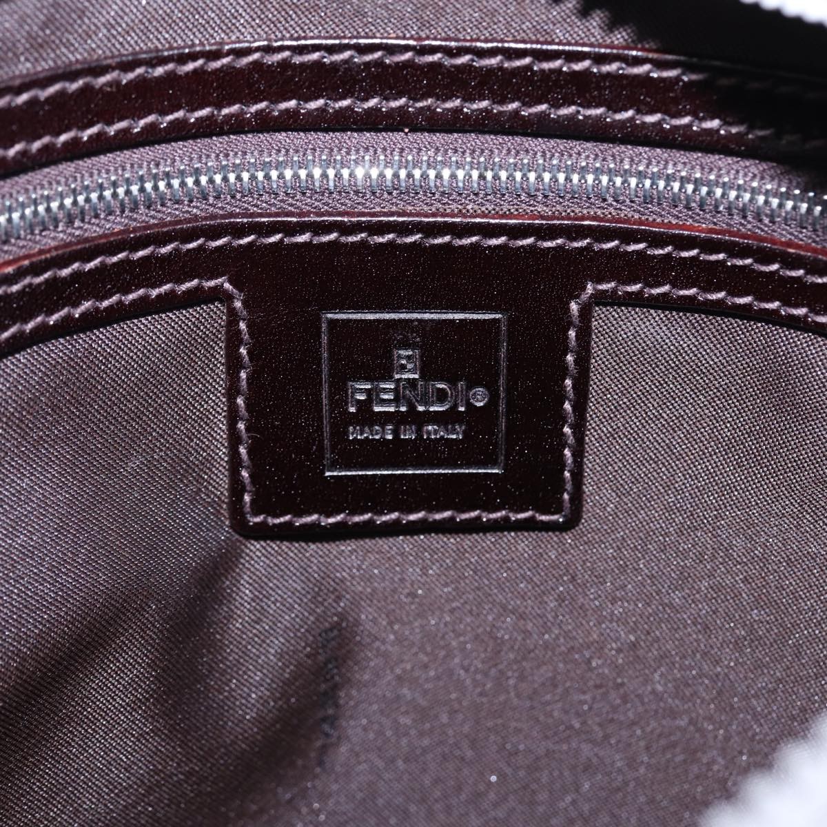 Fendi Fendi Vintage Double Pocket Zip Shoulder Bag Canvas Beige