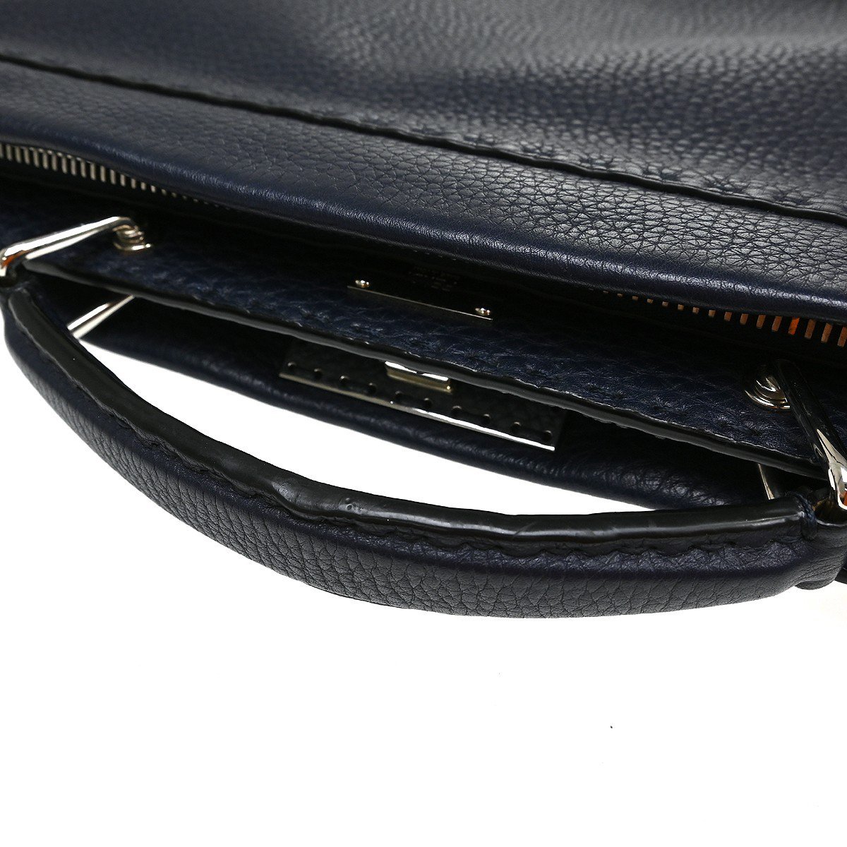 Fendi Selleria Peekaboo Fit Leather Large Navy