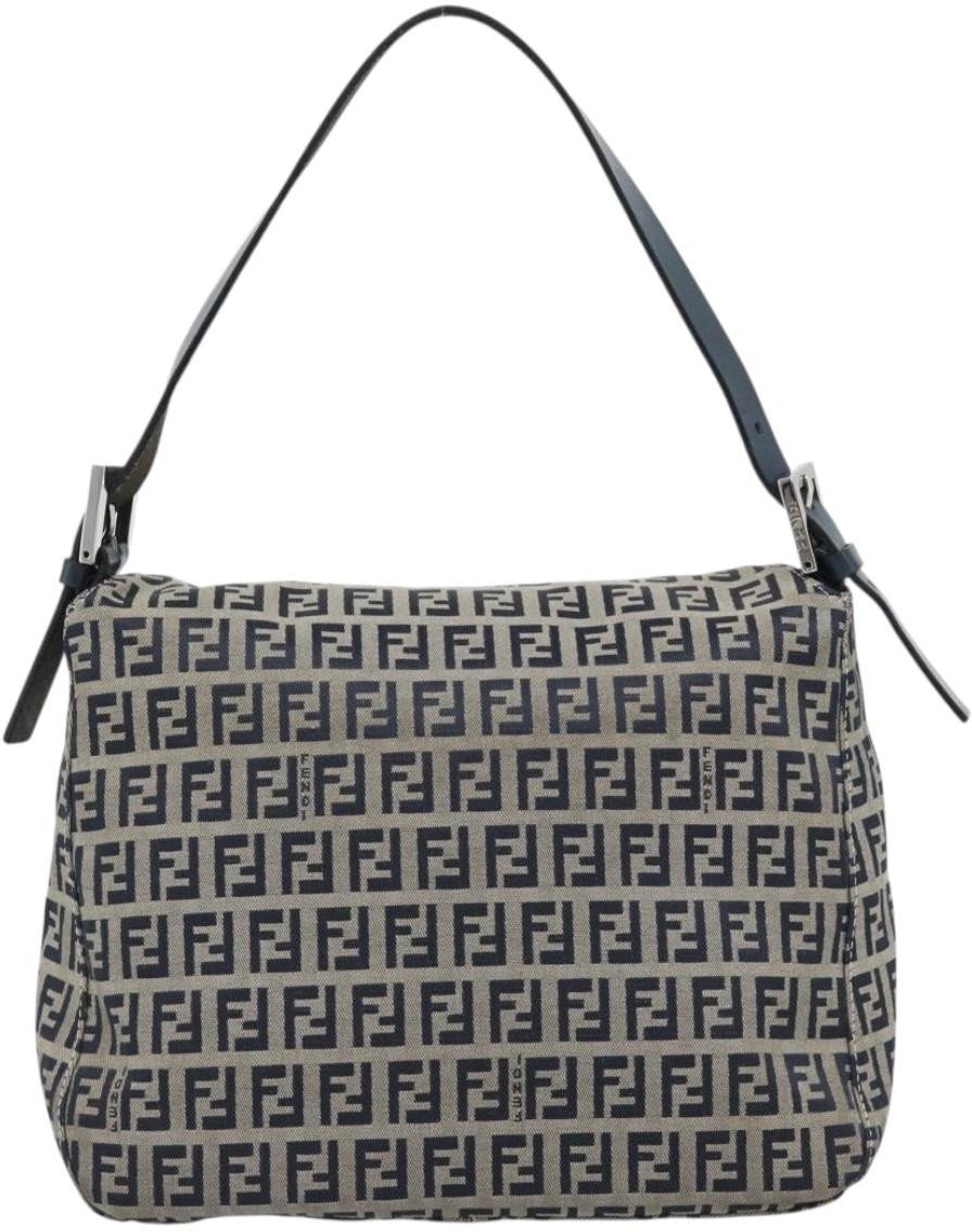 Fendi Zucchino Canvas Mamma Baguette canvas medium Navy