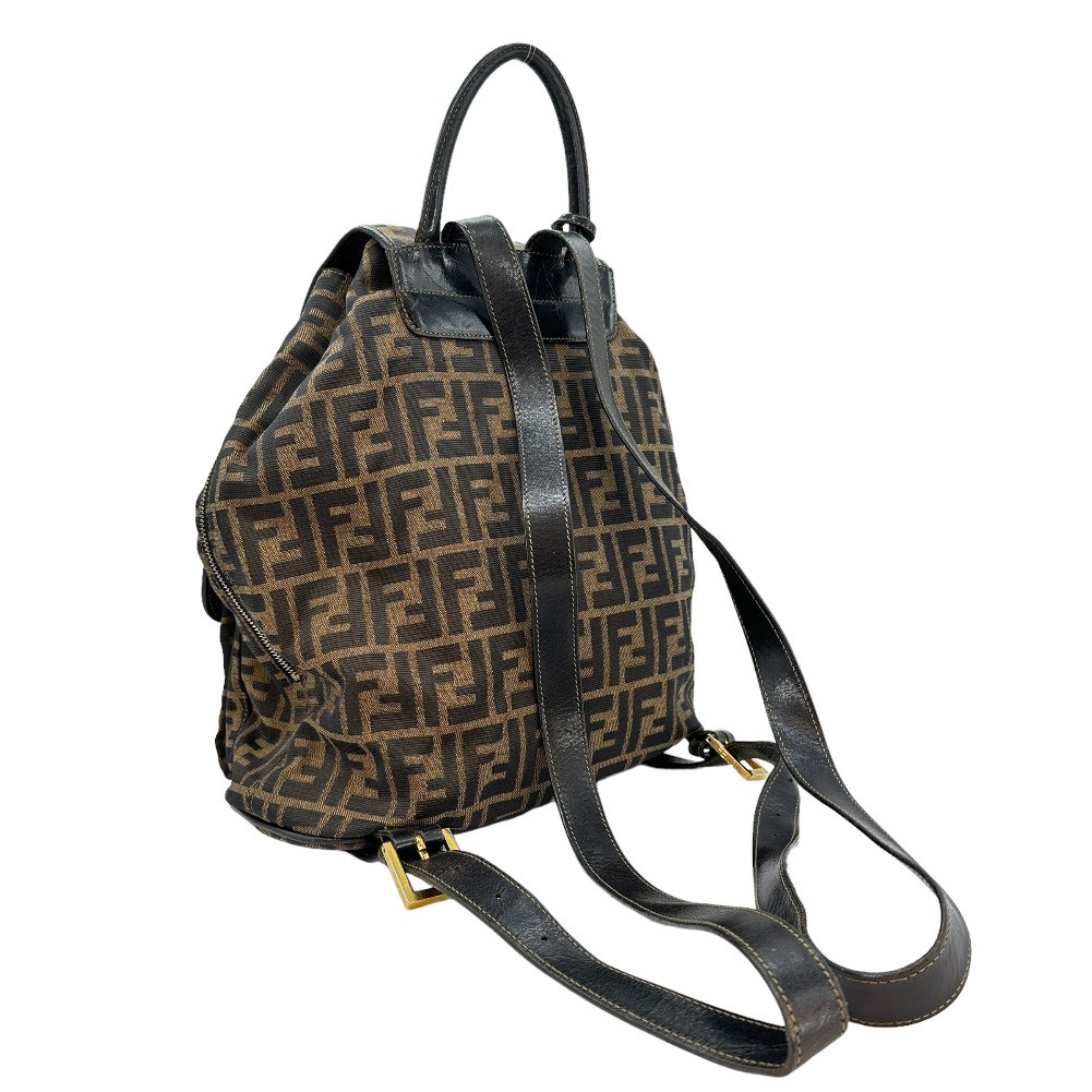 Fendi Fendi FENDI BACKPACK DAYPACK ZUCCA Canvas Bruin