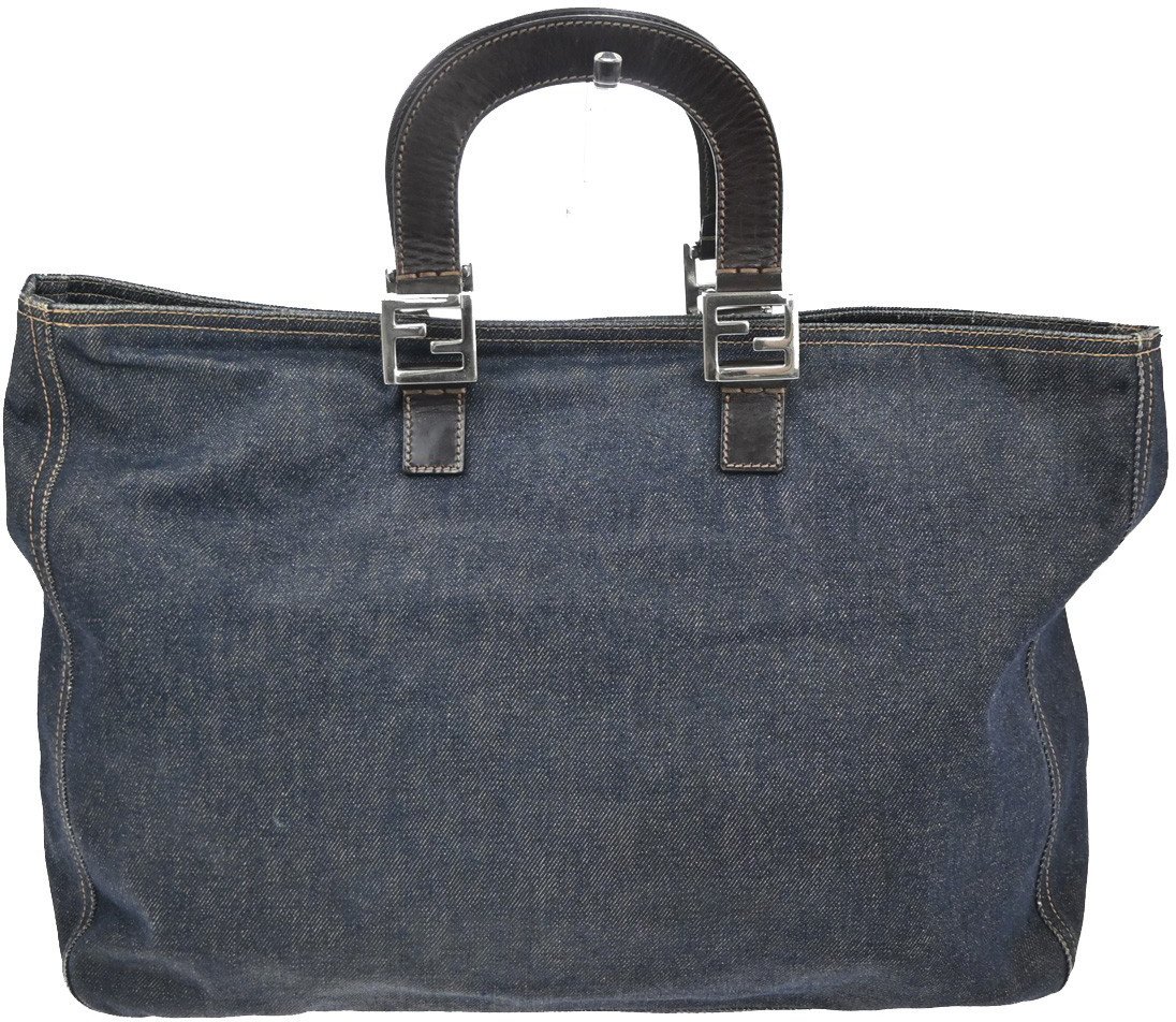 Fendi Fendi Vintage Open Tote Denim Large Blauw