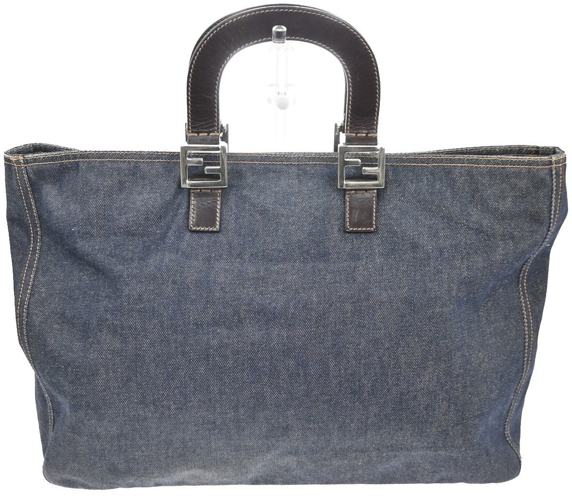 Fendi Fendi Vintage Open Tote Denim Large Blauw